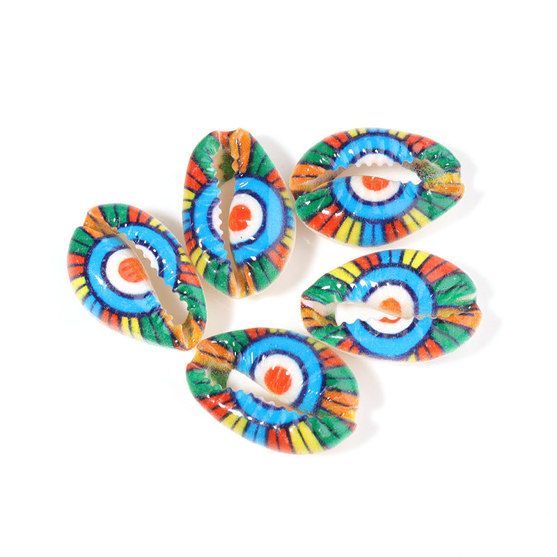 Al por mayor 20 piezas/paquete de caracol natural de concha pintada tortuga corta corta cuentas de concha